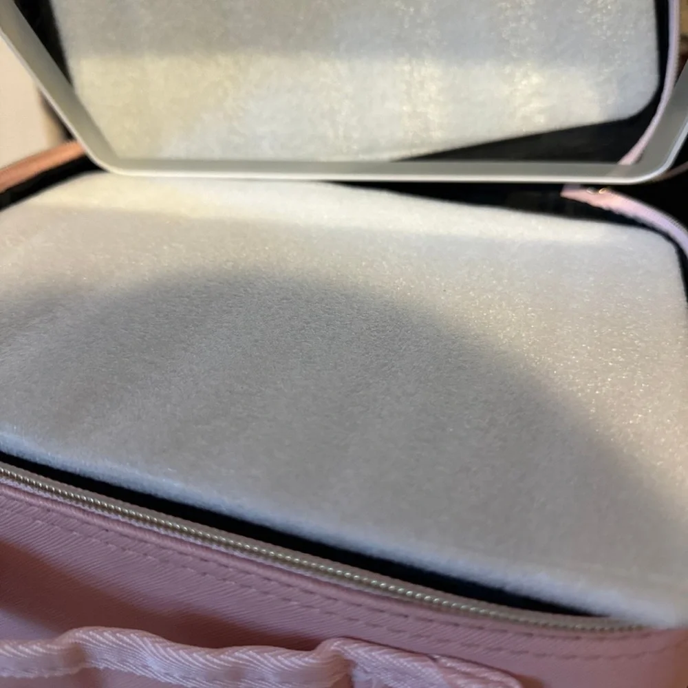 Pink Makeup Bag with Mirror